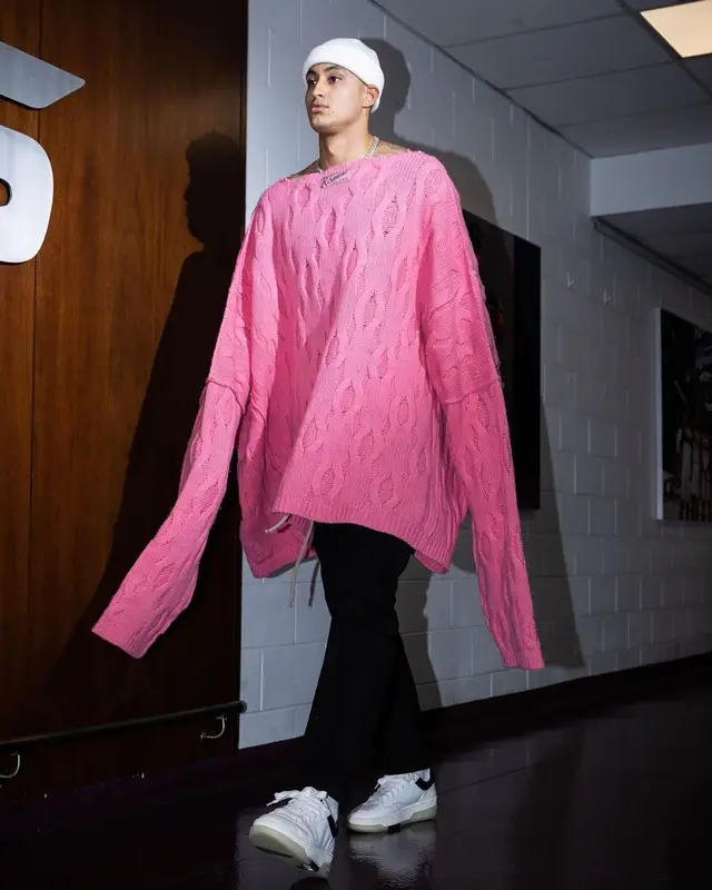 Kyle Kuzma outfit in Raf Simons, Rick Owens, and Amiri, 2021