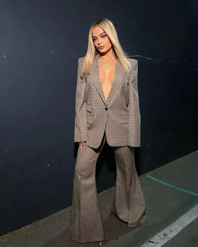 Bebe Rexha outfit in Stella McCartney and Christian Louboutin, 2021