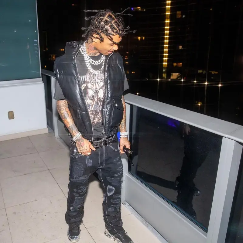 Swae Lee outfit in B.B. Simon, Chanel, and Calvin Klein, 2021
