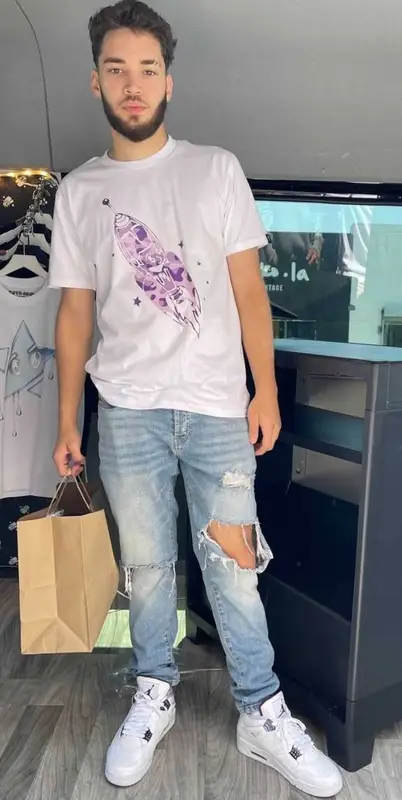 Adin Ross outfit in Astrokid and Jordan, 2021