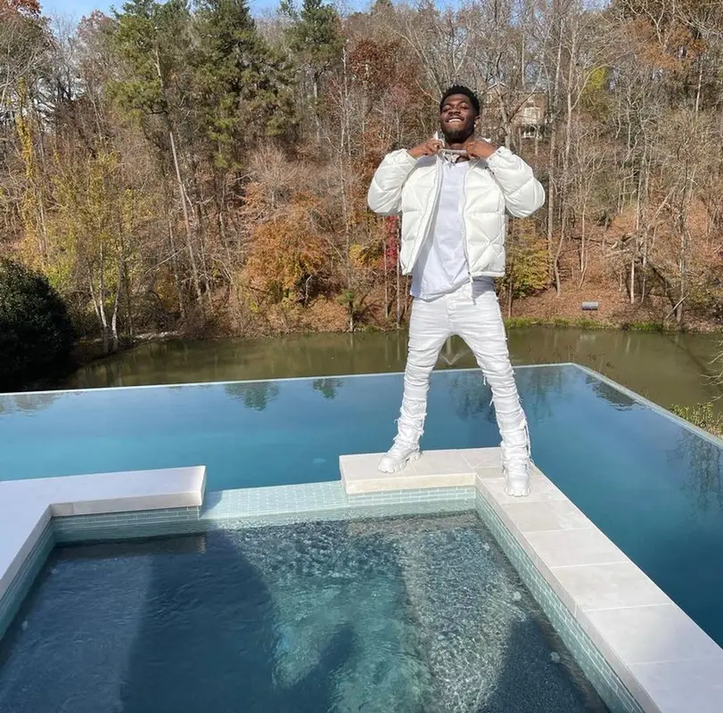 Lil Nas X outfit in Prada and Valabasas, 2021