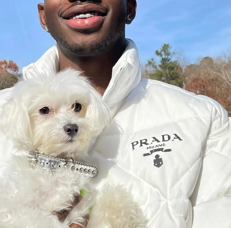 Lil Nas X outfit in Prada and Valabasas, 2021