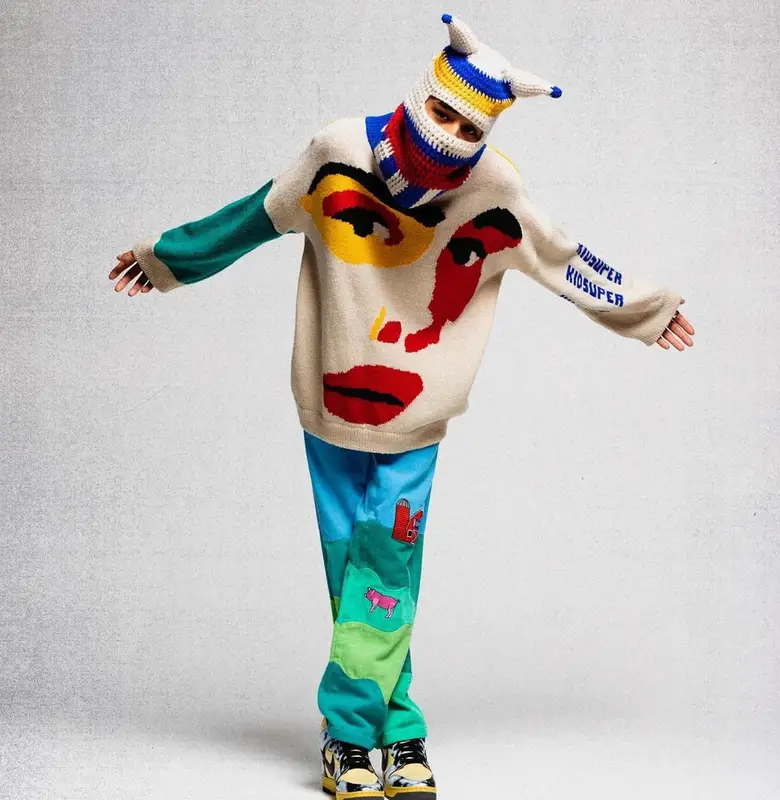 TheHxliday outfit in Nike and KidSuper, 2021