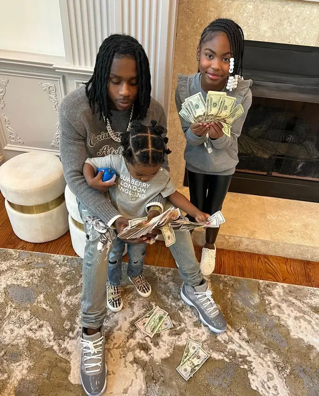 Polo G outfit in Dior, Amiri, and Jordan, 2021