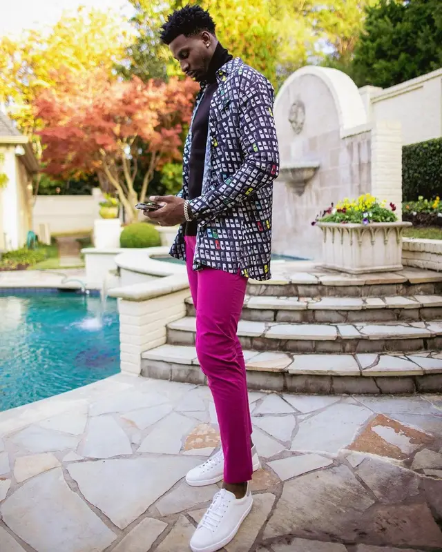 Jaren Jackson Jr. outfit in Bottega Veneta, Etro, and Gucci, 2021