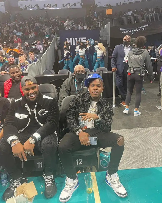 DaBaby outfit in Jordan and Amiri, 2021