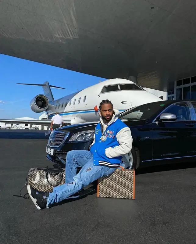 Big Sean outfit in Jordan, Carhartt, and Eminem Merch, 2021