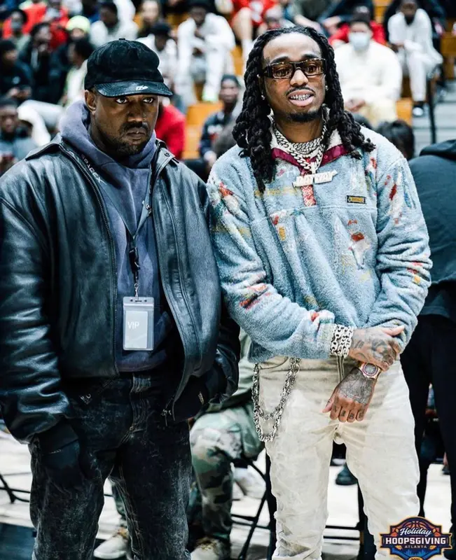 Kanye West outfit in Balenciaga, Y/Project, and Yeezy, 2021