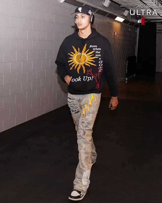 Kyle Kuzma outfit in Who Decides War, Amiri, and Kill the Hype, 2021