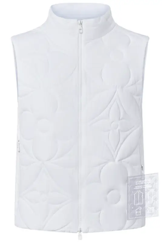 Louis Vuitton Lvse Padded Monogram Optical White Flower Gilet