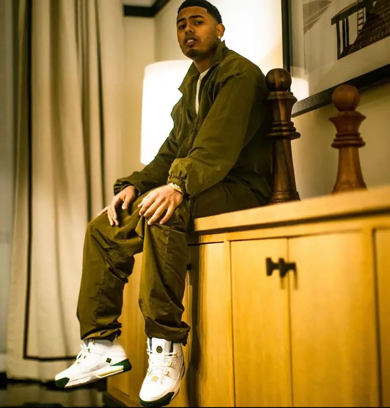 Myke Towers outfit in Givenchy and Nike, 2021