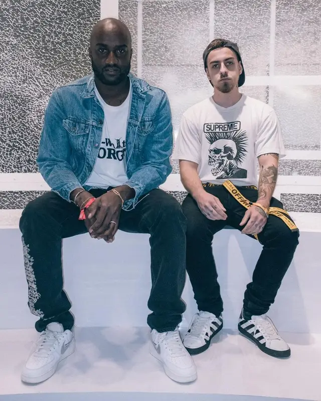 Global Dan outfit in Supreme, Off-White, and The Exploited, 2021