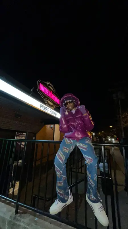 Pierre Bourne outfit in Moncler, Hysteric Glamour, and Louis Vuitton, 2021