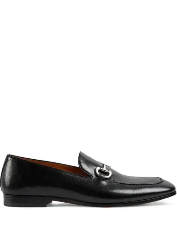 gucci donnie horsebit leather loafers