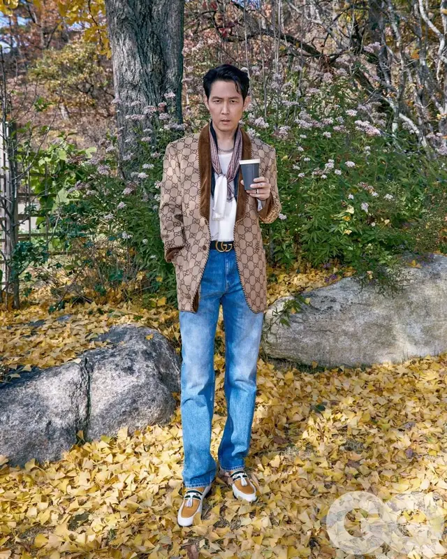 Jungjae Lee outfit in Gucci, 2021