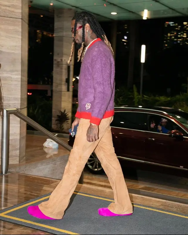 Offset outfit in Marc Jacobs and Marni, 2021
