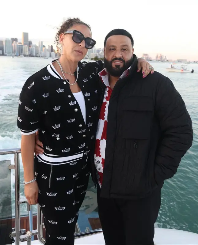 DJ Khaled outfit in Louis Vuitton, Nike, and Off-White, 2021