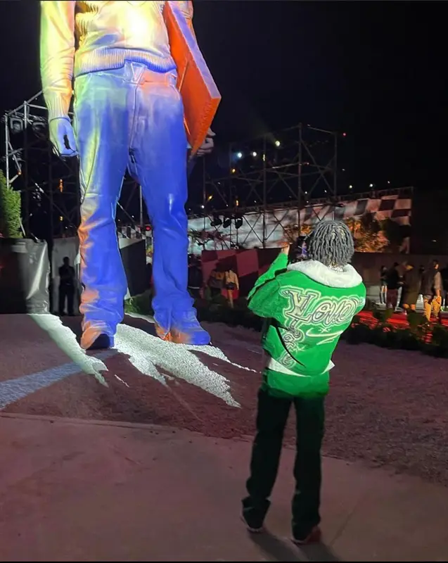 Lil Baby outfit in Louis Vuitton, 2021