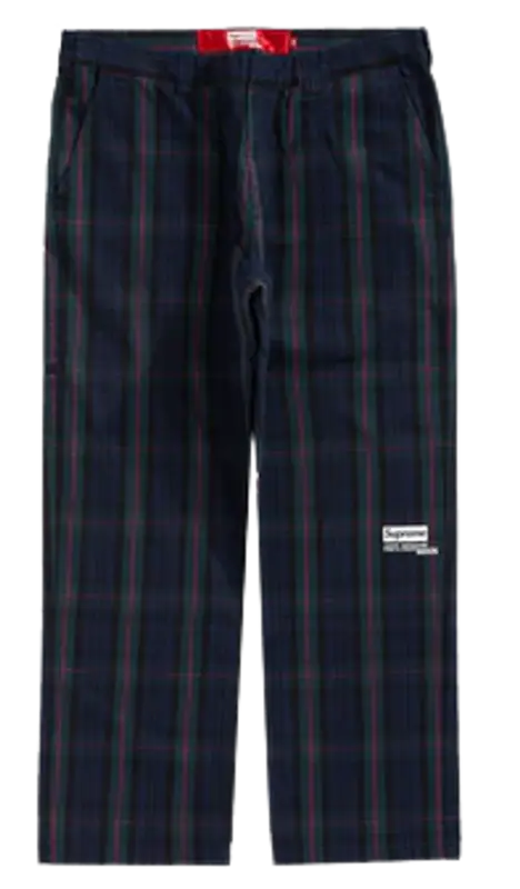 supreme plaid pants