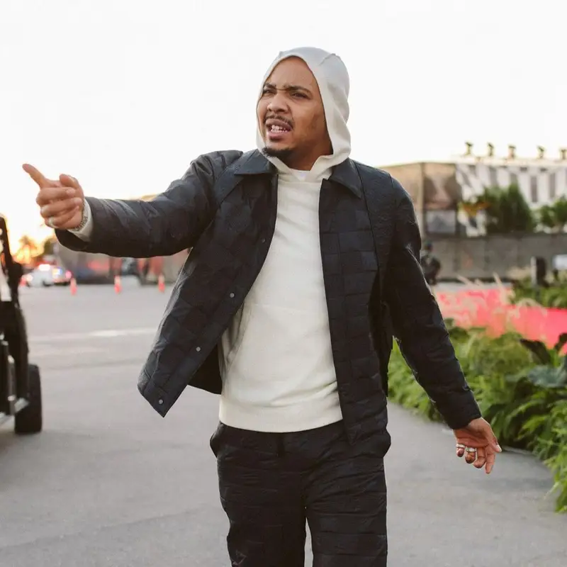 G Herbo outfit in Louis Vuitton, 2021
