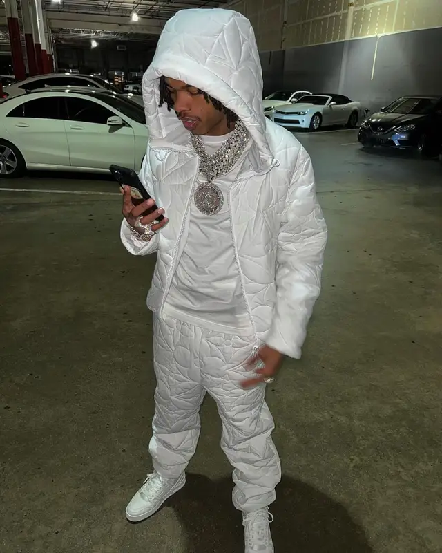 Lil Baby outfit in Louis Vuitton, 2021