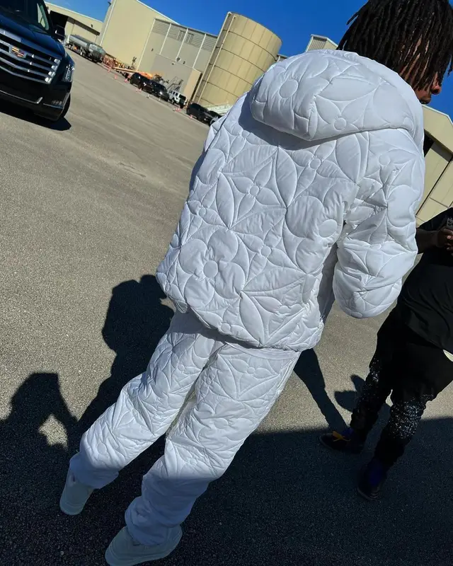 Lil Baby outfit in Louis Vuitton, 2021