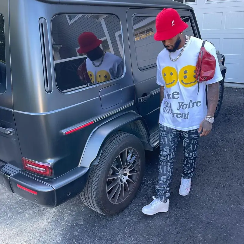 Jalen Mills outfit in Cactus Plant Flea Market, Palm Angels, and Bape, 2021