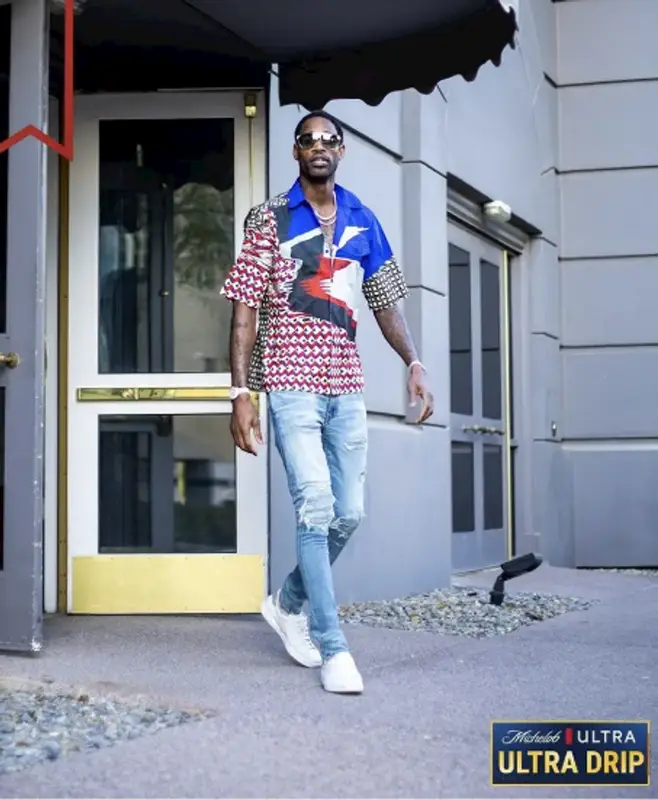 Will Barton outfit in Dries Van Noten, Amiri, and Gucci, 2021