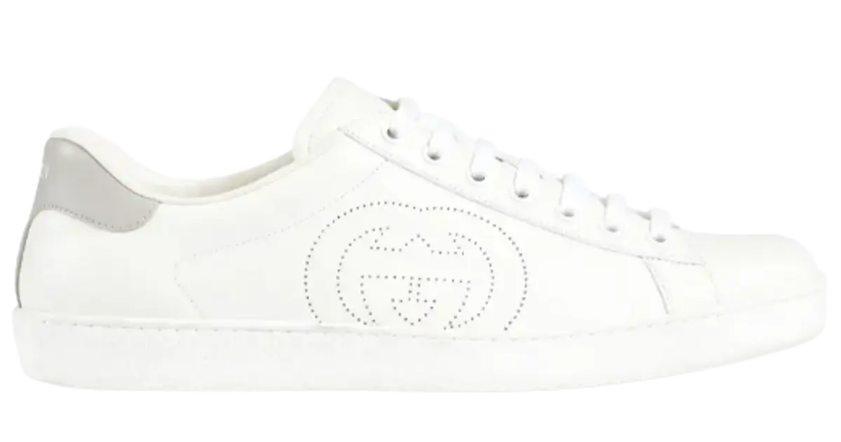 Gucci White Grey Interlocking New Ace Sneakers $650