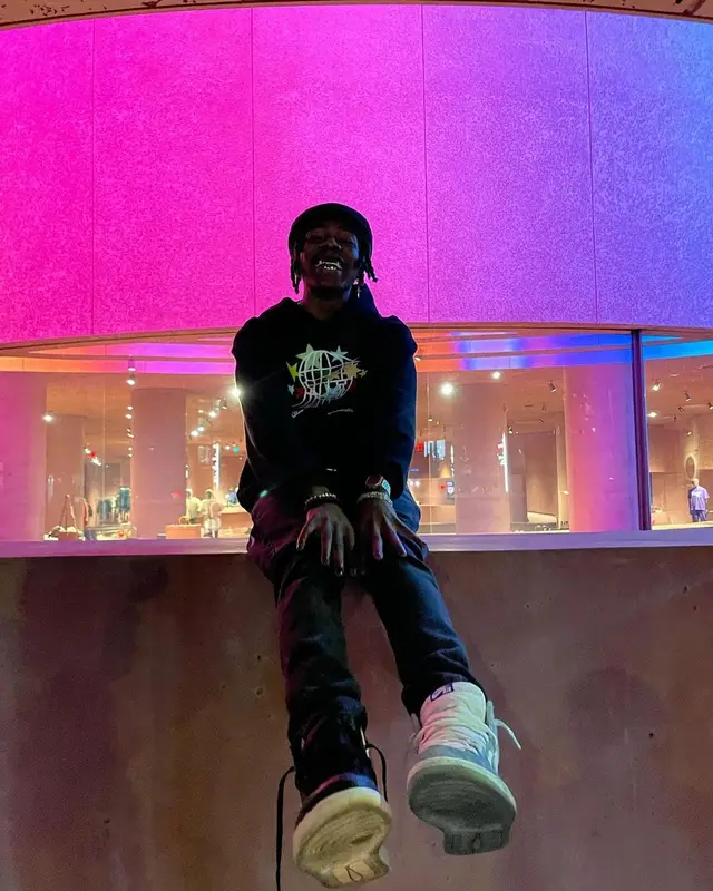 Dro Kenji outfit in Off-White, Gucci, and Balenciaga, 2021