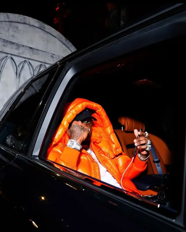 Dusty Locane outfit in Moncler, Cartier, and Amiri, 2021