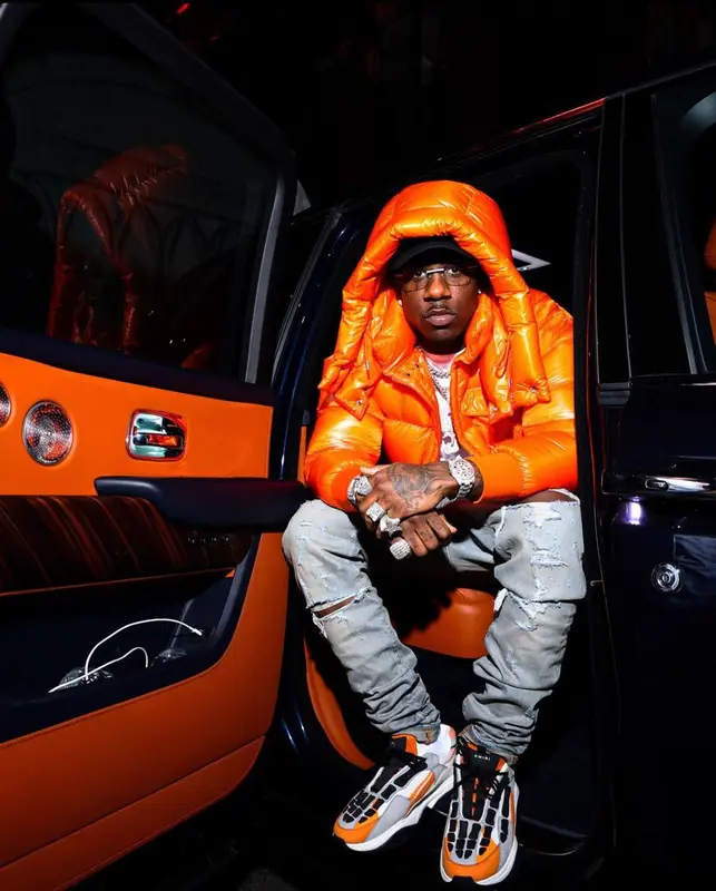 Dusty Locane outfit in Moncler, Cartier, and Amiri, 2021