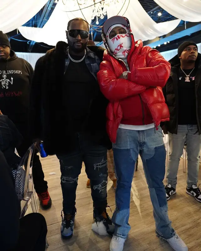 Peezy outfit in Louis Vuitton, Amiri, and Dior, 2021