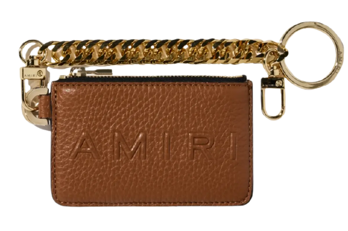 Amiri Pebbled Logo Chain Wallet $490