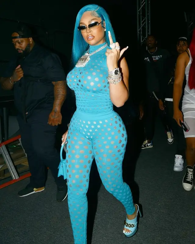 Latto outfit in Jacquemus, Chanel, and Versace, 2021
