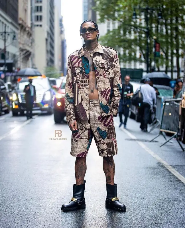 Jordan Clarkson outfit in Moschino and Loewe, 2021