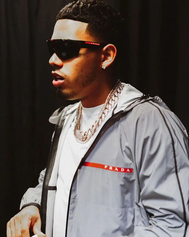 Myke Towers outfit in Prada, 2021