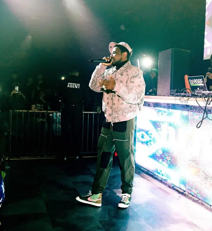 Fabolous outfit in Citizens of Heaven, Nike, and Rhude, 2021