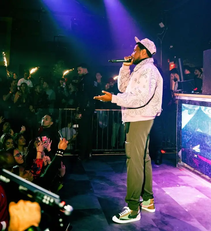 Fabolous outfit in Citizens of Heaven, Nike, and Rhude, 2021