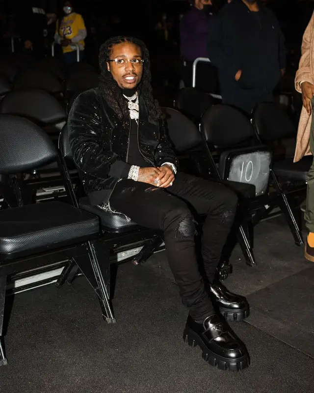 Jacquees outfit in Prada, Saint Laurent, and Cartier, 2021