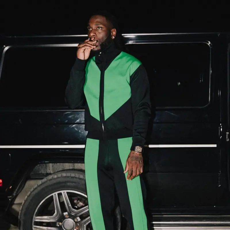 Burna Boy outfit in Bottega Veneta, 2021