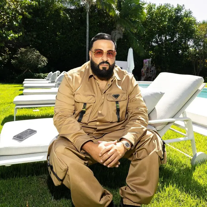 DJ Khaled outfit in Prada, Cartier, and Louis Vuitton, 2021