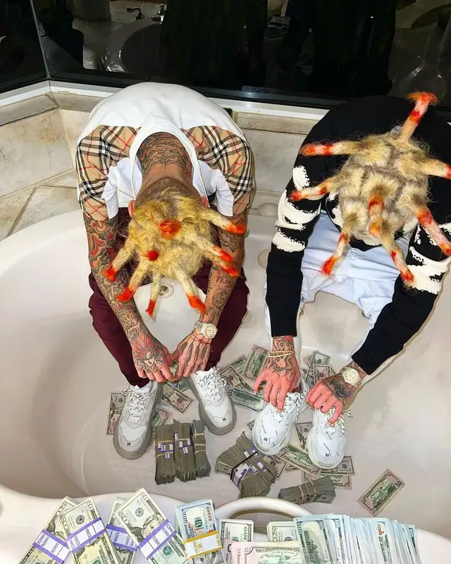 Kodiyakredd outfit in Alexander McQueen, Balenciaga, and MCM, 2021