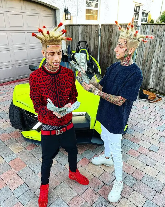 Kodiyakredd outfit in Dior, Dolce & Gabbana, and MCM, 2021