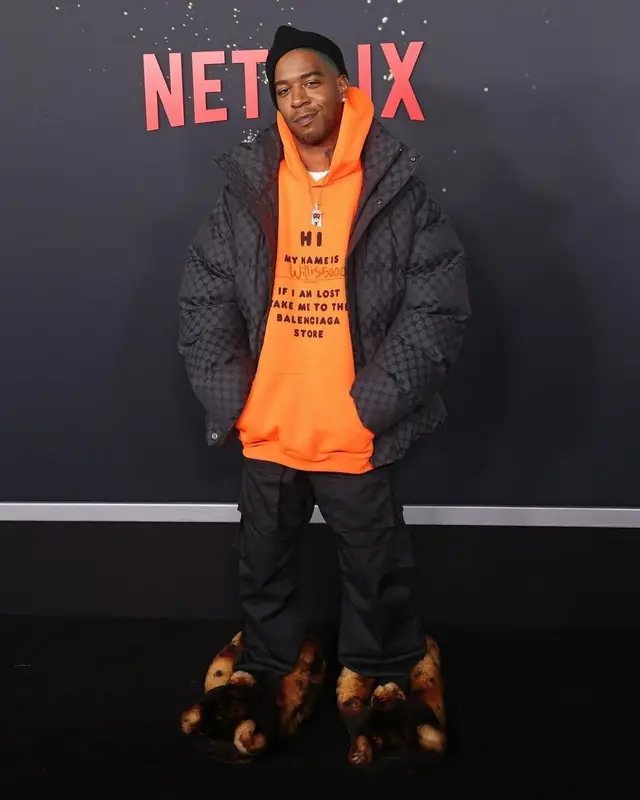 Kid Cudi outfit in Gucci, Vetements, and Balenciaga, 2021