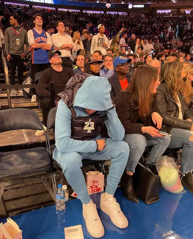 Central Cee outfit in Moncler and Nike, 2021
