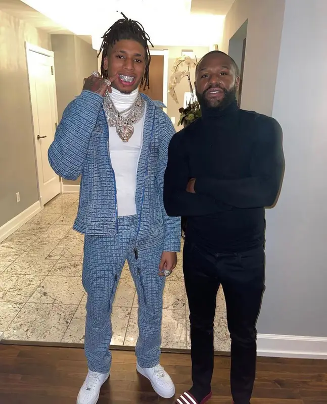 NLE Choppa outfit in Givenchy and Nike, 2021