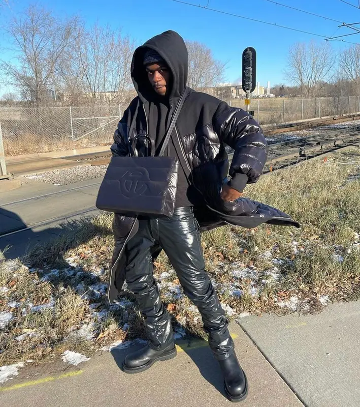 Lil Nas X outfit in Rick Owens, Bottega Veneta, and Telfar, 2021
