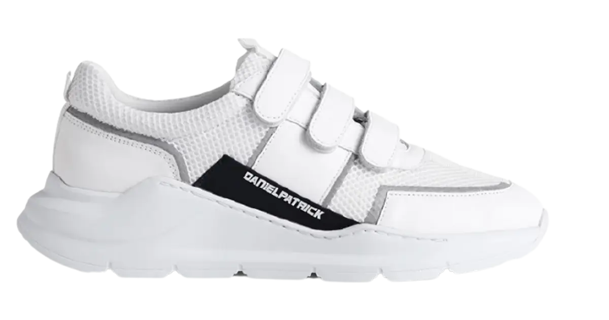 Daniel Patrick Velcro Runner Black White Sneakers $320