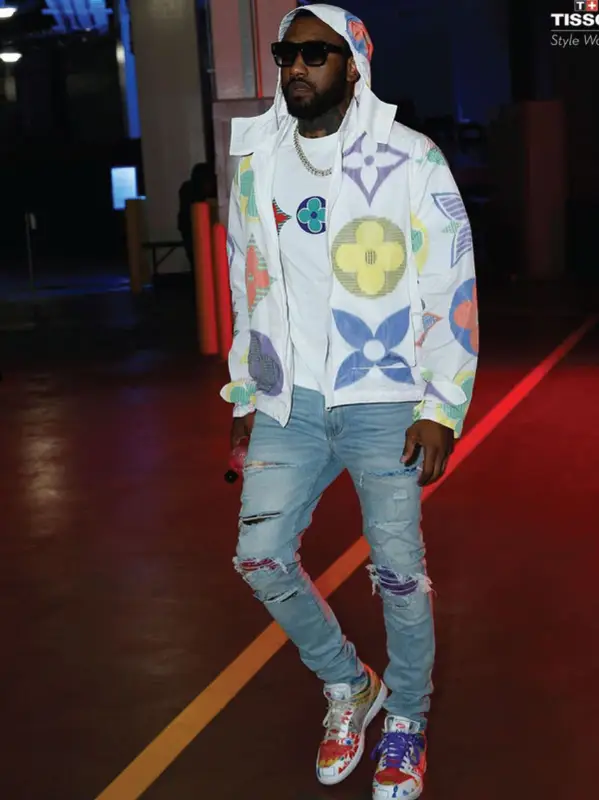 John Wall outfit in Louis Vuitton and Nike, 2021